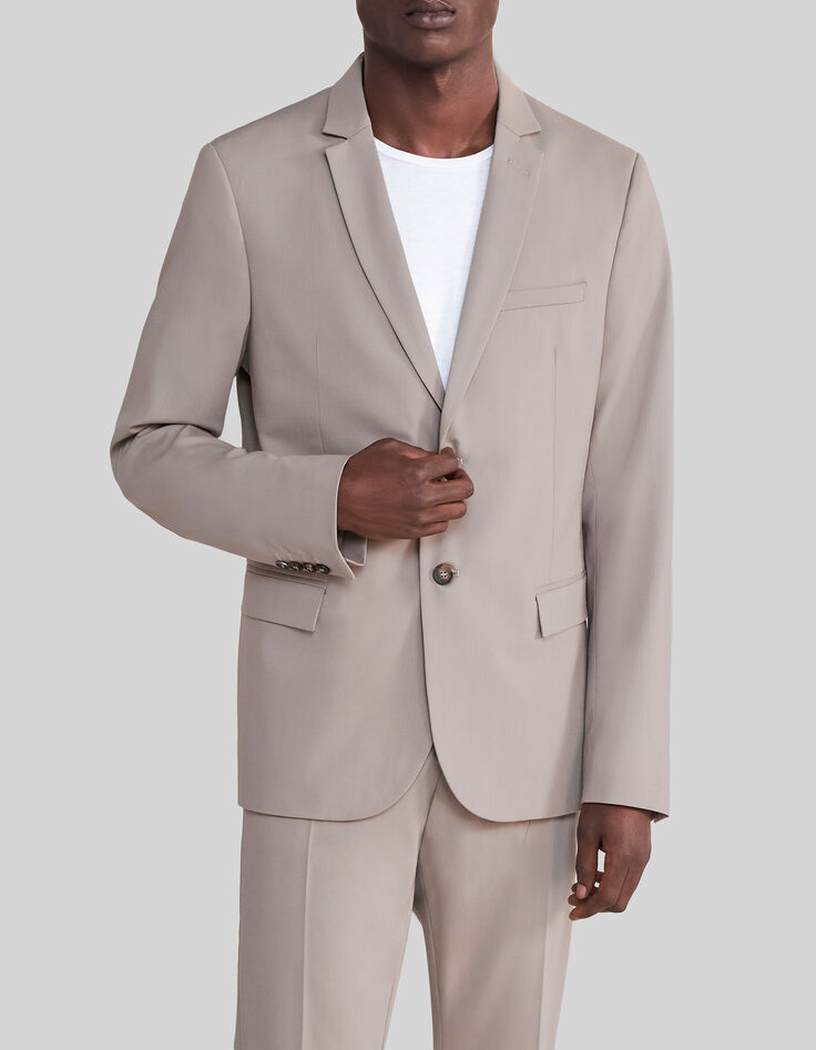 Men’s beige TRAVEL SUIT suit jacket-1