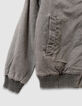 Blouson blomber kaki capuche amovible garçon-4