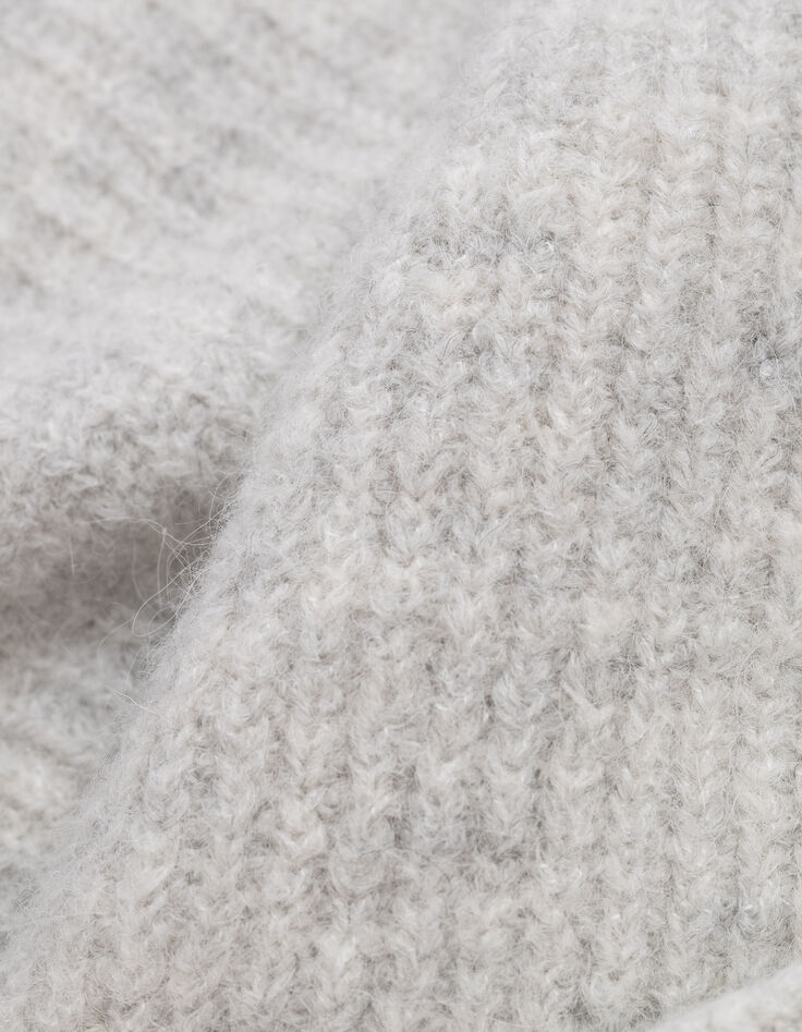 Grijs gebreid damesvest-6