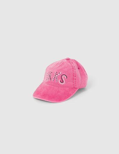 Gorra fucsia bordados delante niña - IKKS