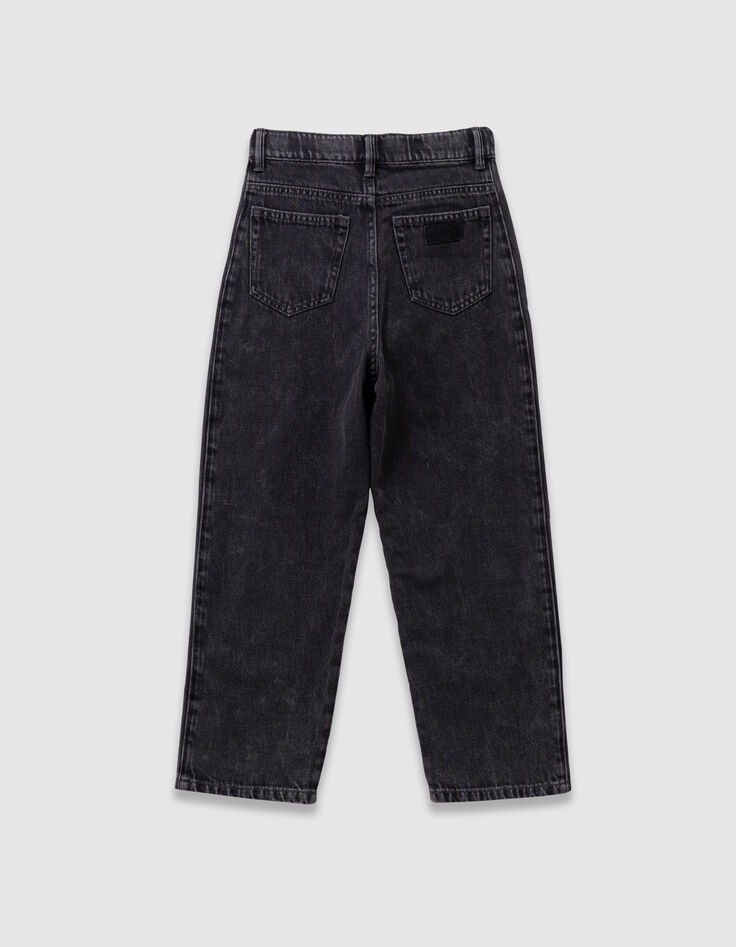 Vaqueros holgados grises con rayas laterales para ni&ntilde;os-3