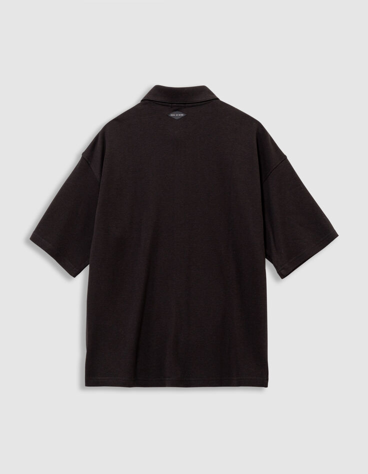 Camisa manga corta negra punto niño-3