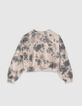 Cropped sweater wit en zwart tie and dye meisjes-3