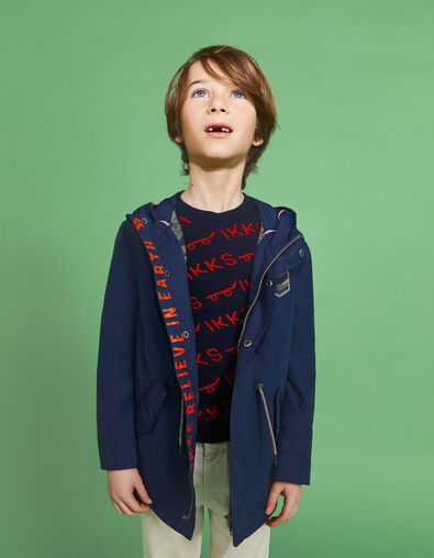 Boys' indigo hooded parka  - IKKS