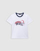 Wit T-shirt biokatoen strepen-vliegers jongens-1