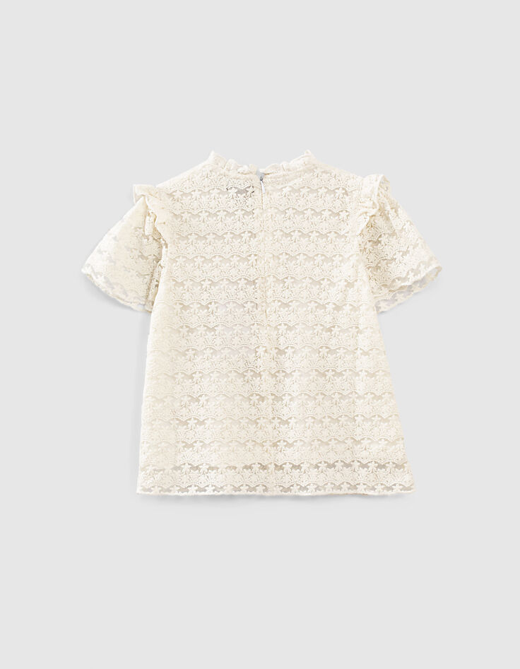 Ivoor blouse in kant sterren meisjes -4 Ivoor blouse in kant sterren meisjes -4