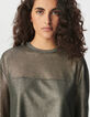 Sweat en résille anthracite Femme-5