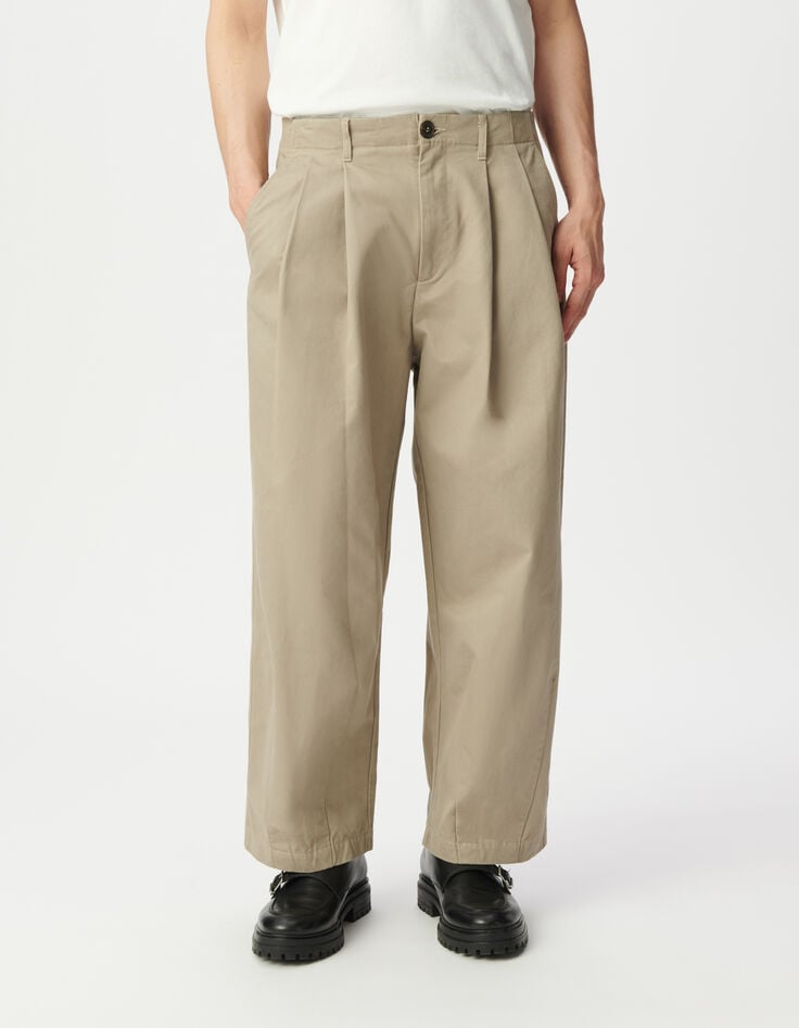 Lockere beige Hose für Herren-2 Lockere beige Hose für Herren-2