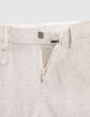 Boys' beige striped suit trousers-4
