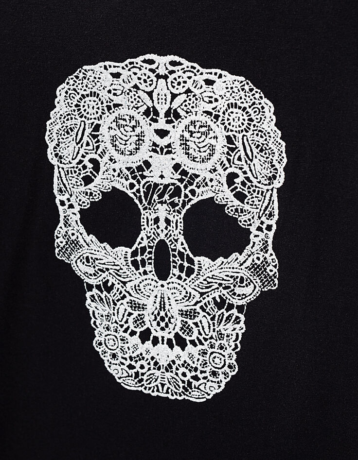 Mädchen-T-Shirt mit Totenkopf mit gesticktem Finish-3
