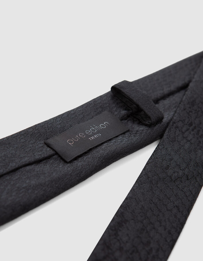 Men's 100% silk black tie - IKKS