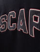Boys’ black sweatshirt with embroidered corduroy slogan-6