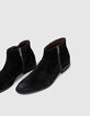 Men’s black zipped suede boots-5