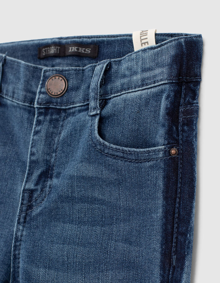 Medium blue straight jeans lijnen opzij jongens  - IKKS