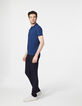 Polo indigo coton flammé Homme-6