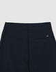 Women’s navy flannel cargo trousers-5