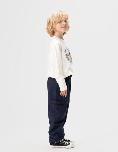 Jogging azul marino nailon battle niño - IKKS