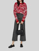 Rode gebreide trui jacquard tagmotief Dames-8