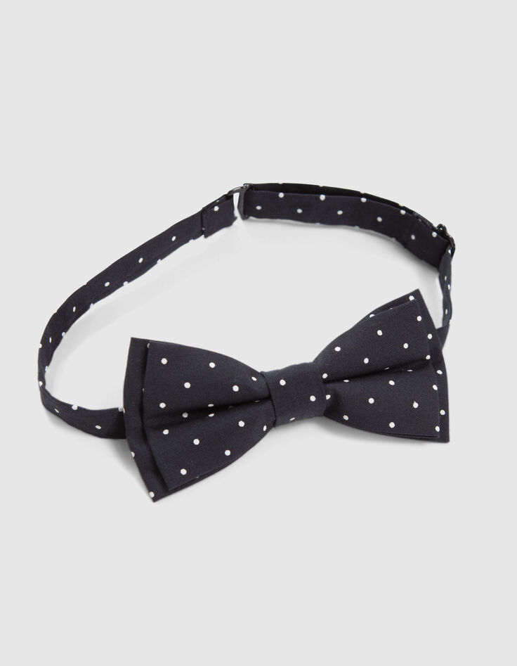 Boys’ black striped shirt with bowtie-5