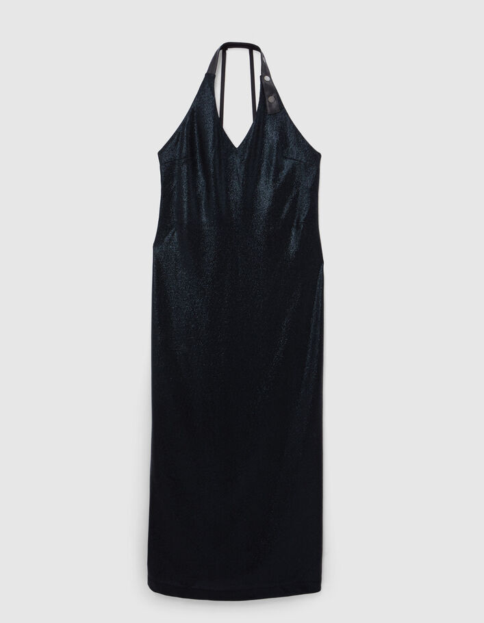 Lange jurk Pure Edition zwarte lurex blote rug Dames - IKKS