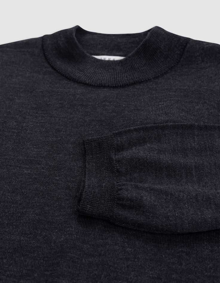 Men's navy mock-neck sweater-4