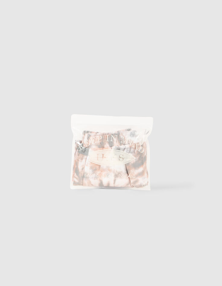 Kaki zwemshort tie and dye print jongens-8