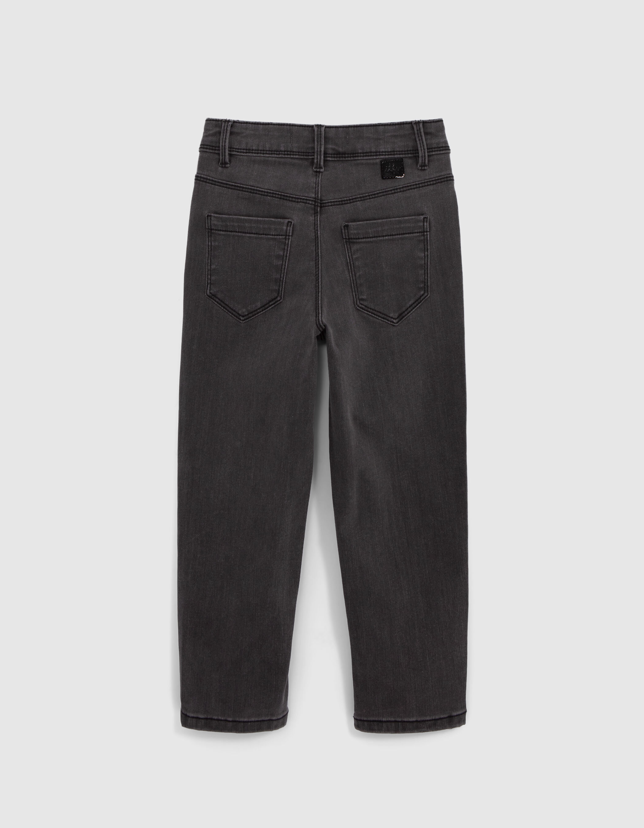 MOM washed black jeans with girl studs IKKS