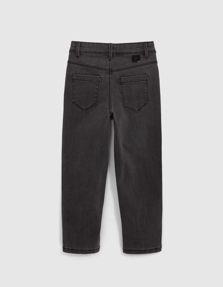 MOM washed black jeans with girl studs-3