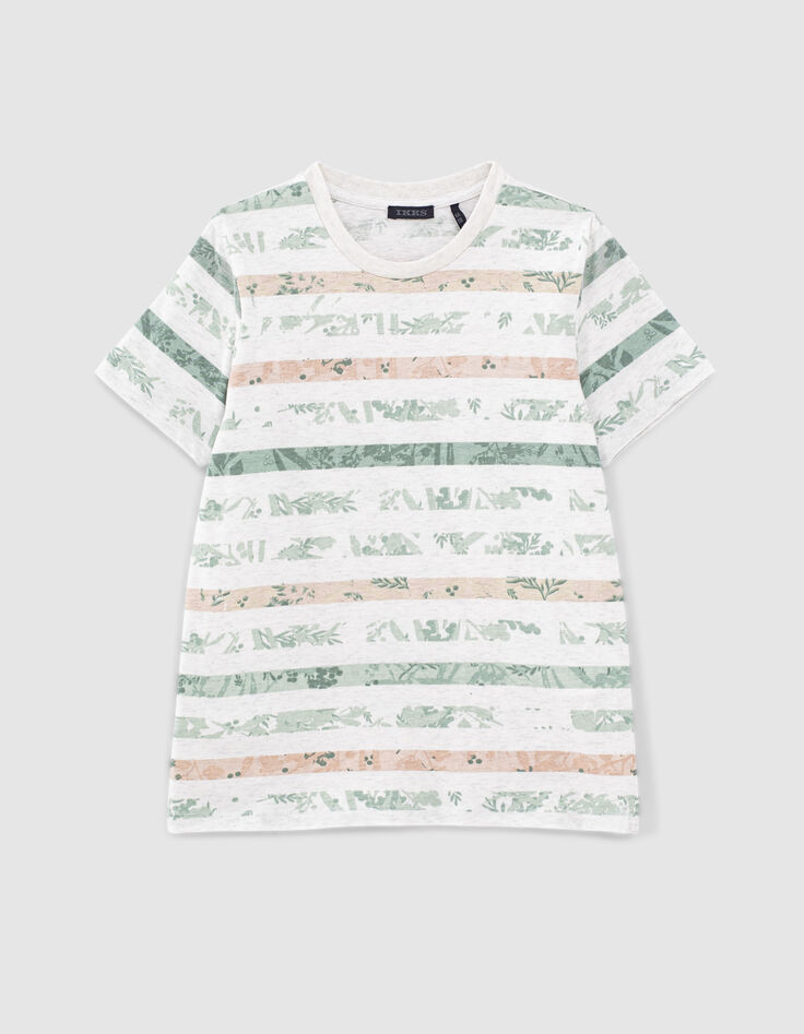 Camiseta mastic jaspeado orgánico rayas hojas niño -1