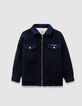 Veste réversible en jean brut et sherpa fille-6