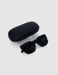 Schwarze Sonnenbrille Carla graue Gläser-5