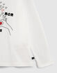 T-shirt écru cœur avec les doigts mini me fille-5