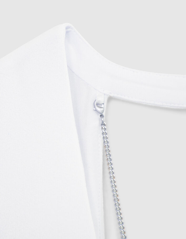 Robe blanc cassé recyclée décor collier dos Femme - IKKS