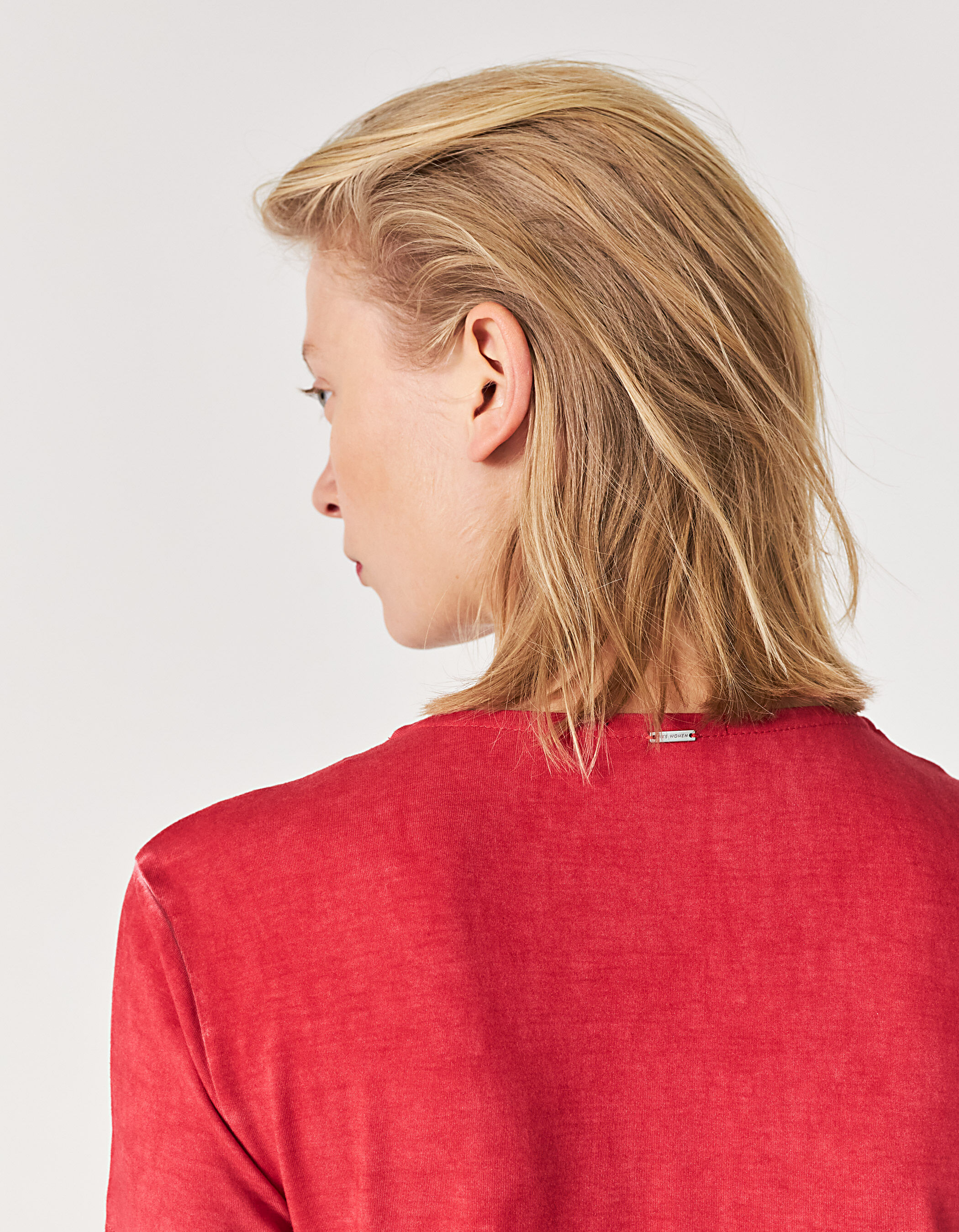 Rood t shirt v hals dames deals