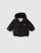 Doudoune réversible navy et Sherpa blanc bébé garçon-2