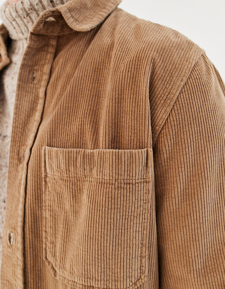Sobrecamisa REGULAR marrón claro de pana Hombre-2