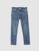 Vaquero slim medium blue algod&oacute;n bio con cintur&oacute;n ni&ntilde;o -1