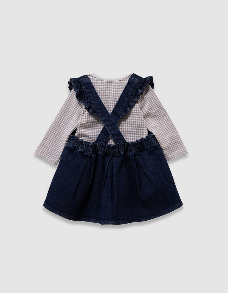 Set T-shirt en jeansjurk babymeisjes-3