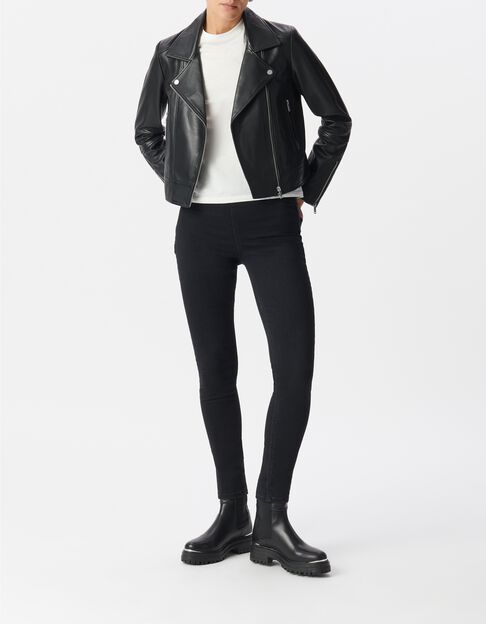 Vaqueros 7/8 negros powerstretch para mujer - IKKS