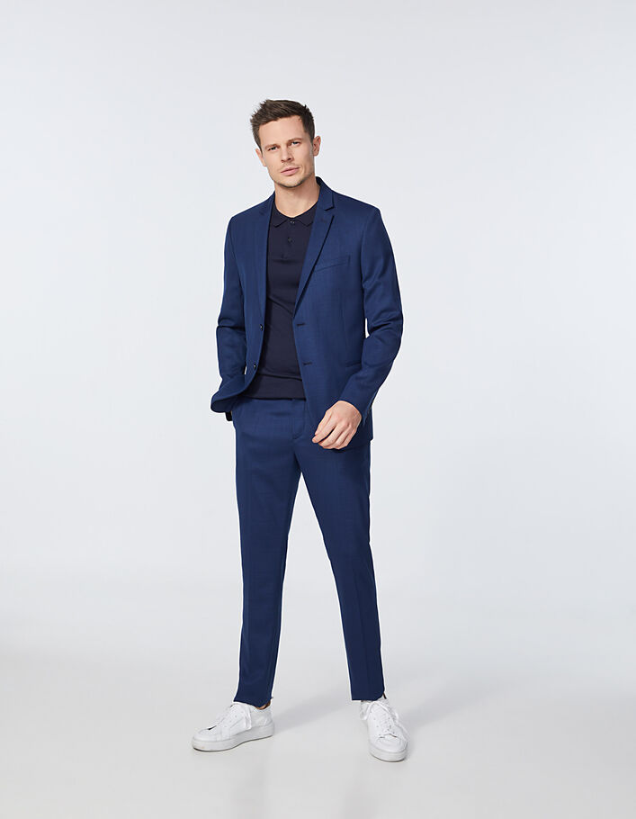 Men's indigo semi-plain suit jacket - IKKS