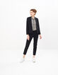 Veste de costume noire à clous I.Code-6