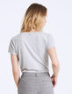 Tee-shirt col V en coton visuel Love femme-3