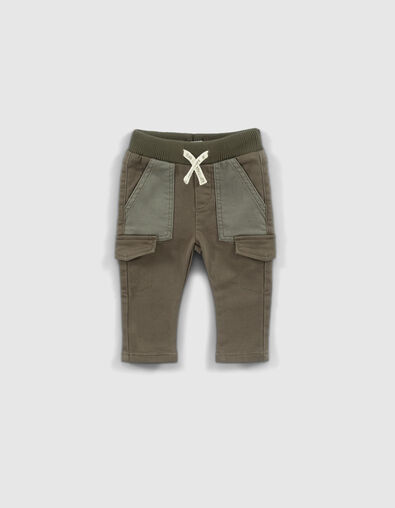 Pantalón battle caqui bolsillos contraste bebé niño - IKKS
