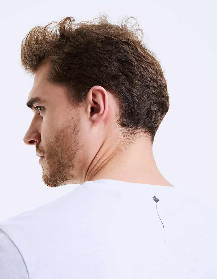 Camiseta blanca con foto palmeras L.A DRIVE Hombre-5