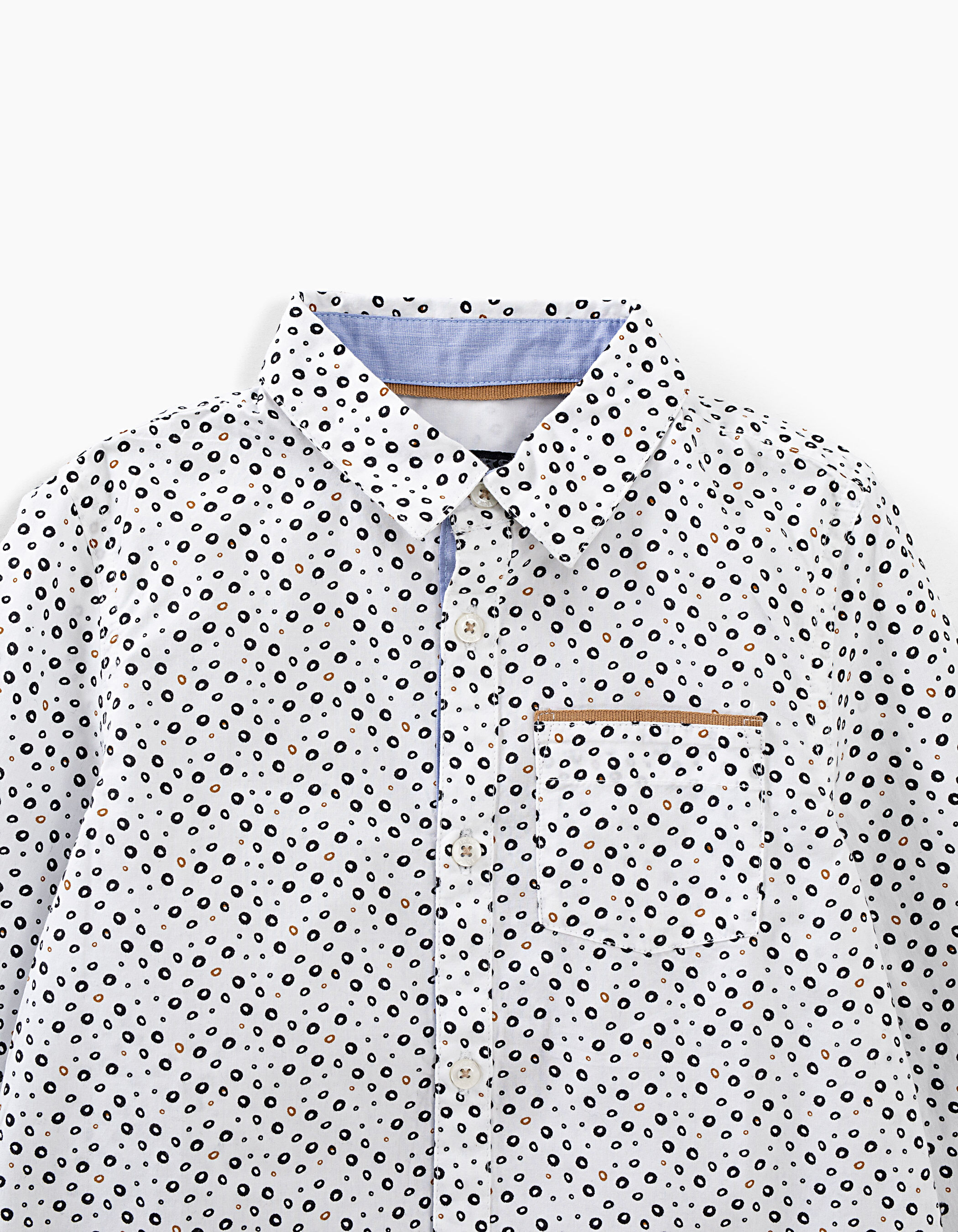 Camisa blanca clearance bolsillo leopardo