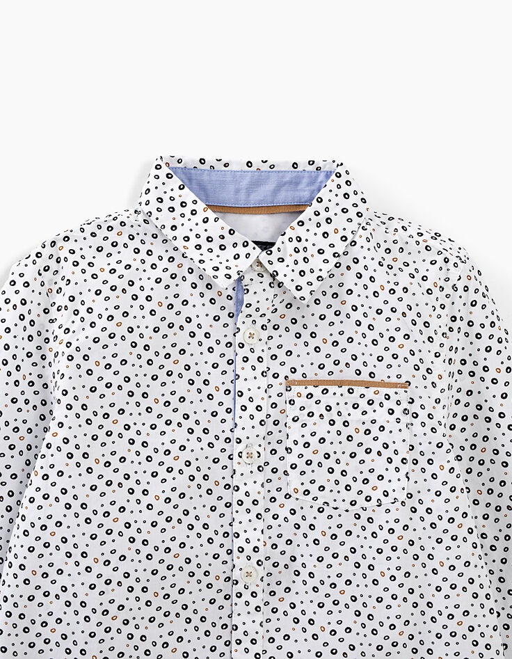 Boys’ off-white leopard print shirt -4