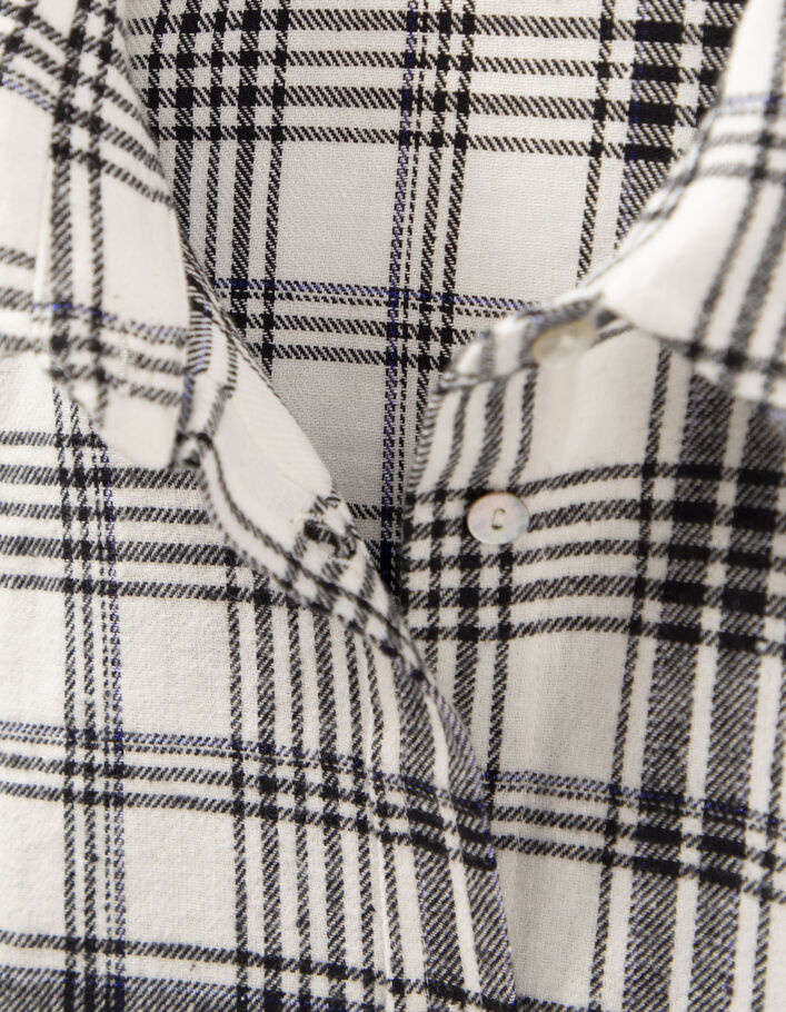 Girls’ black and white checked shirt-6