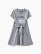 Girls’ grey ROLLING STONES dress to tie-2
