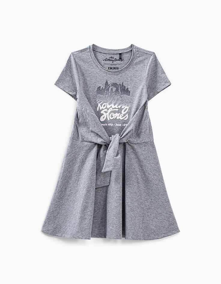 Girls’ grey ROLLING STONES dress to tie-2