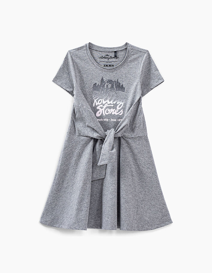 Girls’ grey ROLLING STONES dress to tie - IKKS